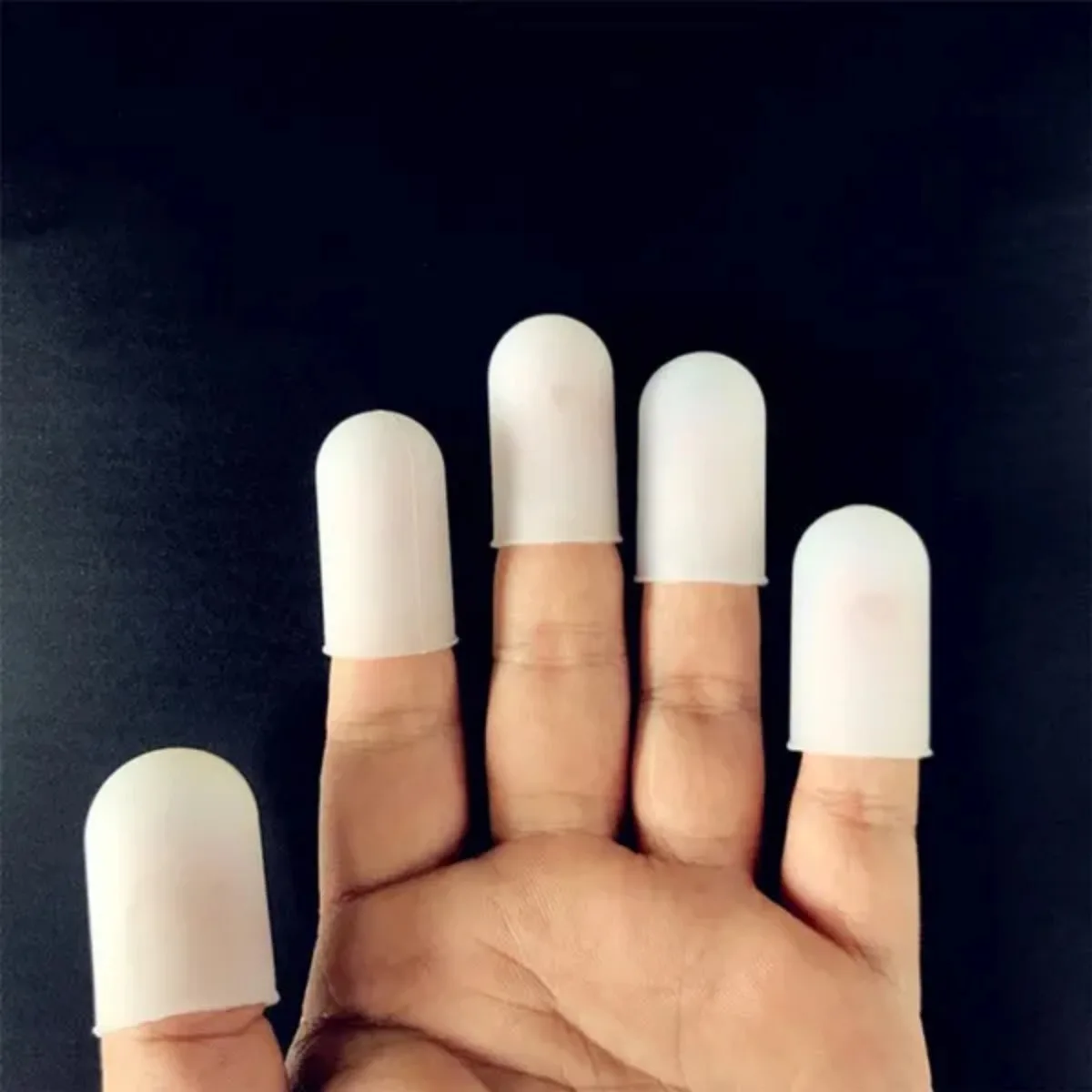 5Pcs Silicone Finger Protector Finger Caps High Temperature Resistant Anti-slip Finger Cover