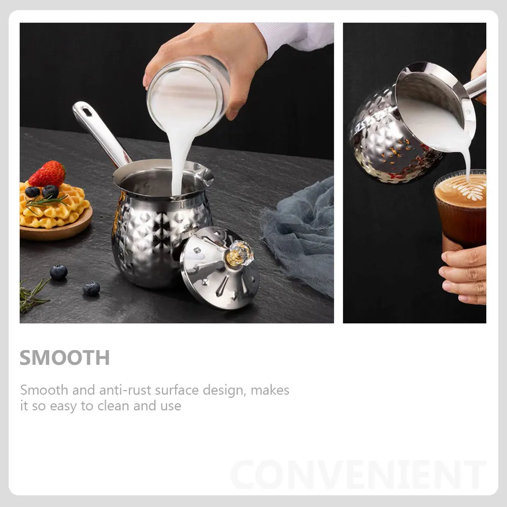 

Stainless Steel Milk Pitcher Smooth Anti-Rust Frothing Cup For Coffee Art Household Steaming Pitcher Accessory