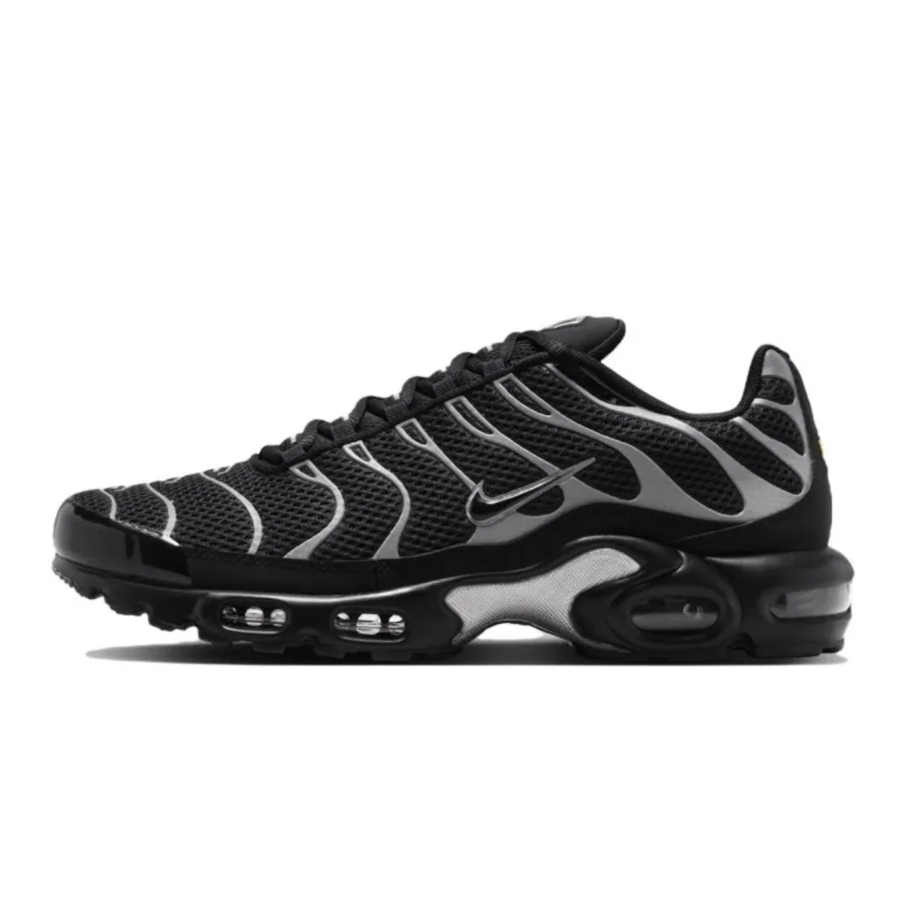 Nike Air Max Plus TN Black Reflective Silver AirMax Retro Classic Jogging Sports Shoe Trainers Sneakers Women Men Running Shoes