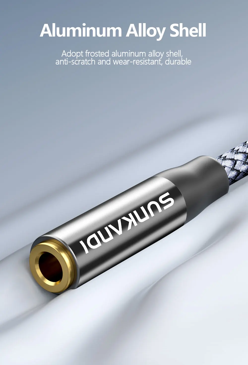 SUNKANDI Lightning zu 3,5 mm Kopfhöreranschluss-Adapter für iPhone, DAC-Chip-Adapter Audiokabel für iPhone 14 13 12 11 X XS 8 7 – Detail 8