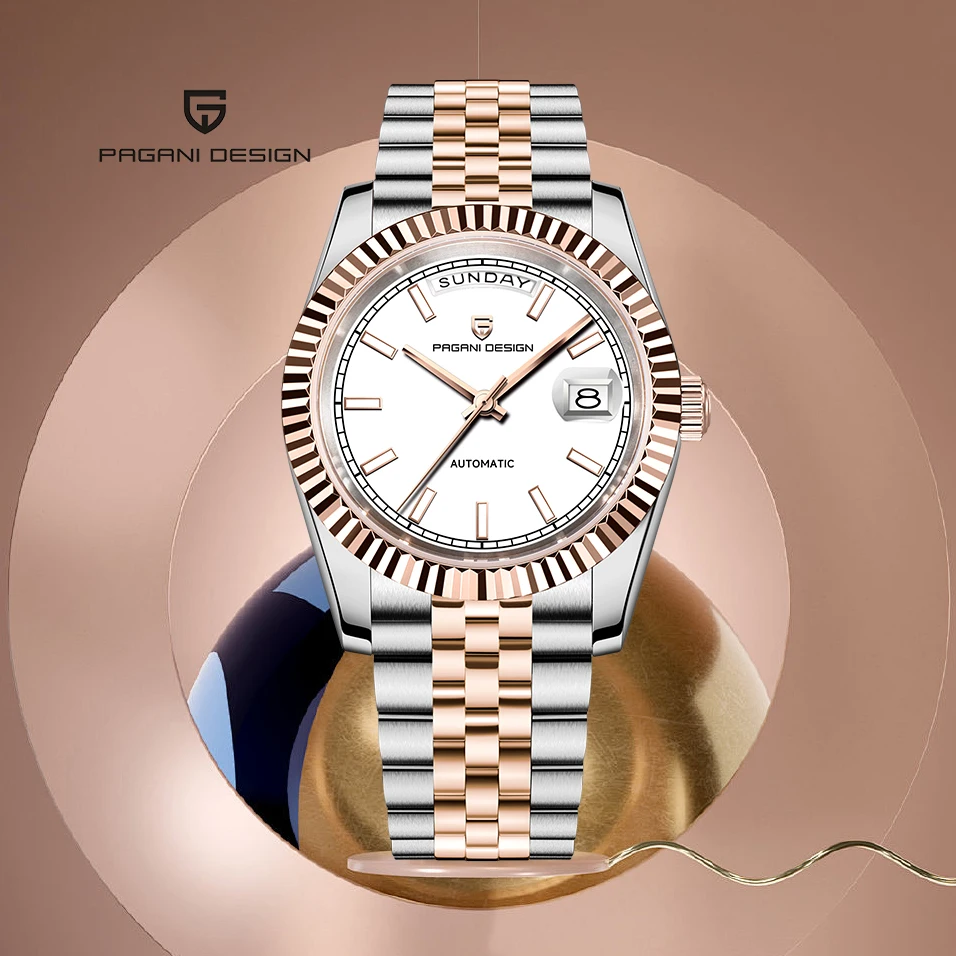 

2026 New PAGANI DESIGN Enamel Dial DD36 Men's Watches Silver Gold Luxury Automatic Watch Men Waterproof Mechanical Wristwatch