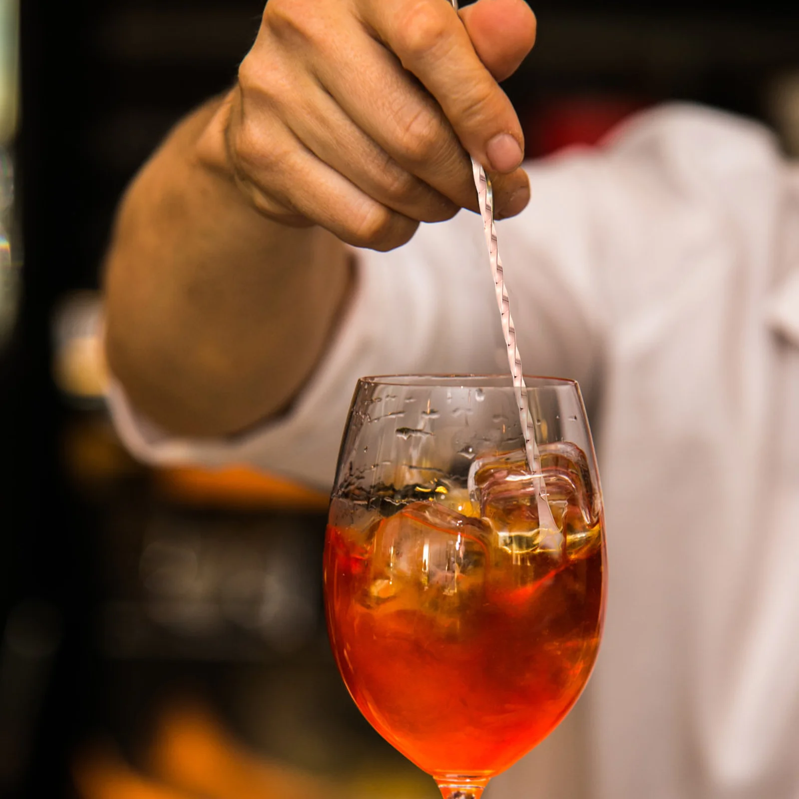 

Stainless Steel Bar Spoon Long Handle Cocktail Stirrer Easy Clean Multipurpose Home Hotel Cafe Bar Kitchen Tool