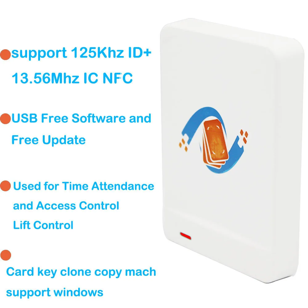 USB Port NFC pembaca penulis 125khz T5577 RFID penyalin UID Tag replika Decoding duplikator Nfc kartu klon