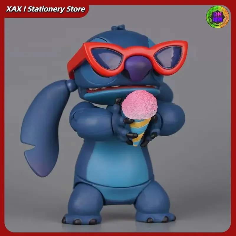 

2025 New Lilo & Stitch Anime Figure Revoltech Stitch 6 Inch Action Figure Gk Figure Ko Model Children Custom Toys Gift
