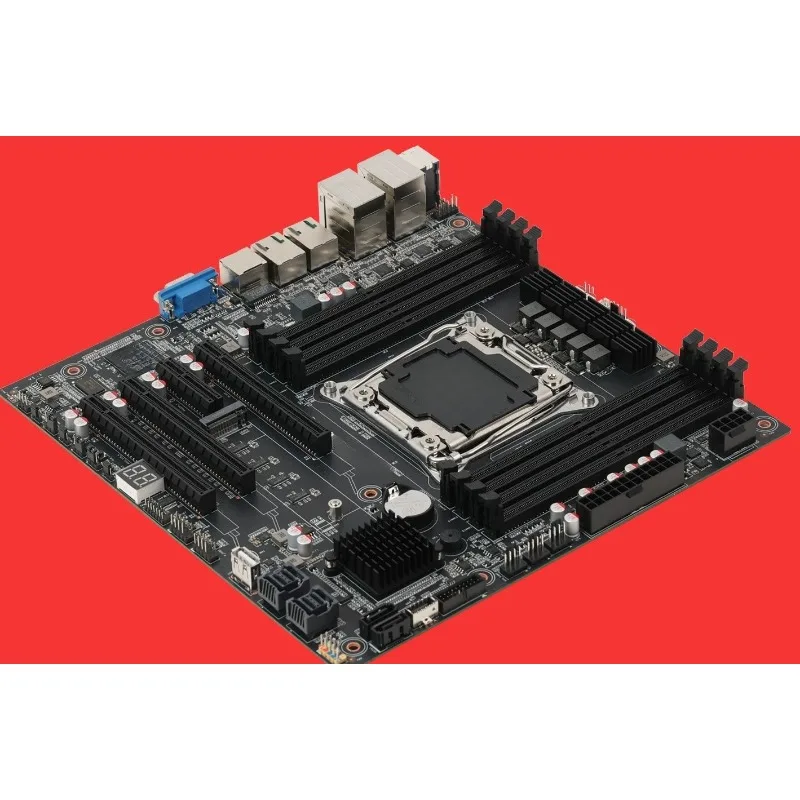 C612 NAS Motherboard for E5 V3 V4  2.5G LAN 10 SATA ECC RAM PCIe Bifurcation