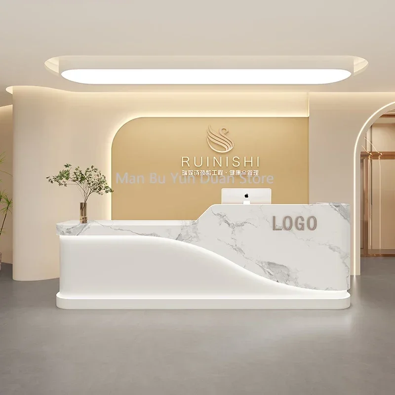 

Modern Cashier Desk Simplicity Reception Cashier Clothing Store Information Reception Beautysalon Meubilair Luxury Furniture