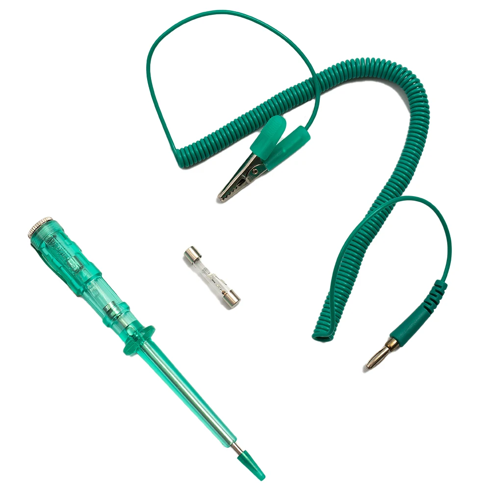 

6V to 24V Electrical Wire Circuit Tester Detector Probe Test Lights Green Light weight DC Tester DC 6V/12V/24V