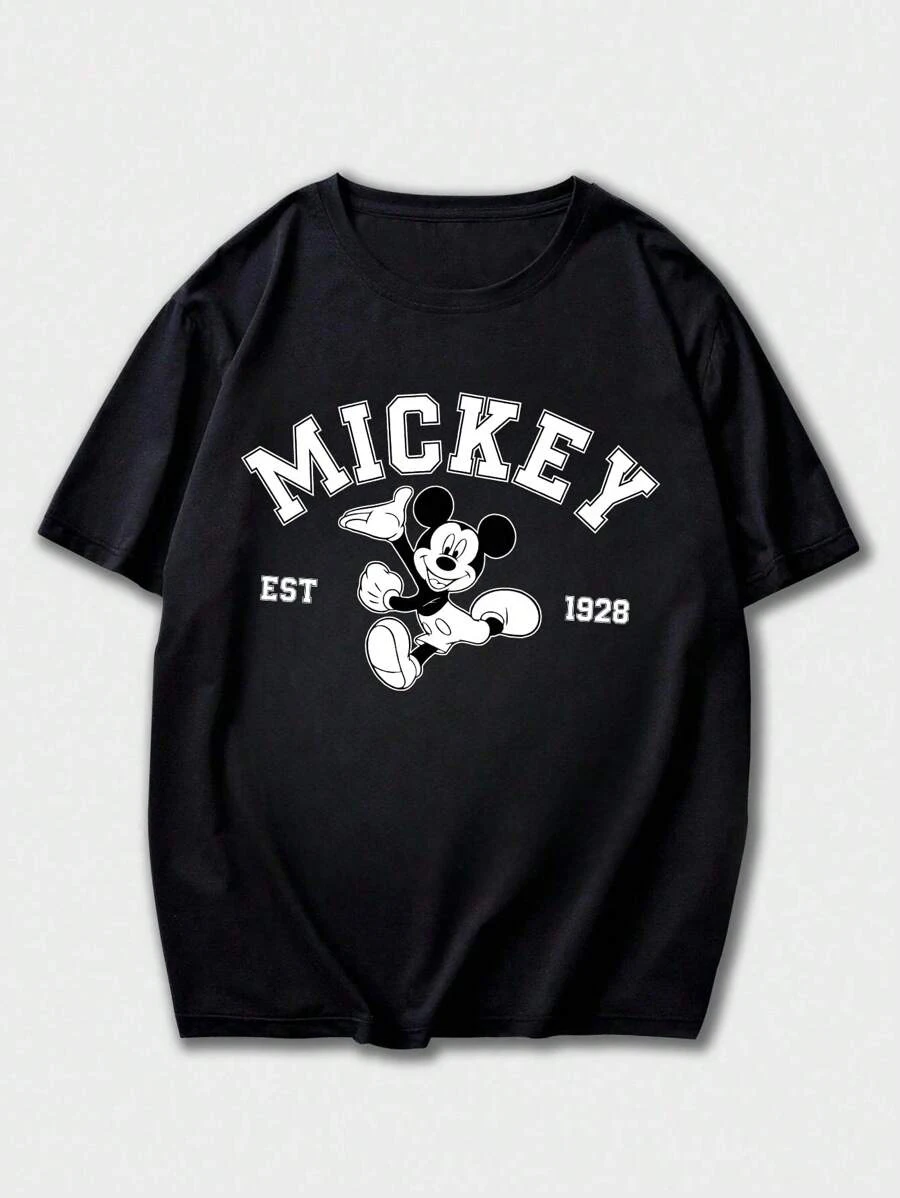 Disney Mickey Est 1928 dessin animé imprimé à manches courtes hommes T-Shirt hommes décontracté été coton vêtements pour hommes nouveau dans les hauts survêtement