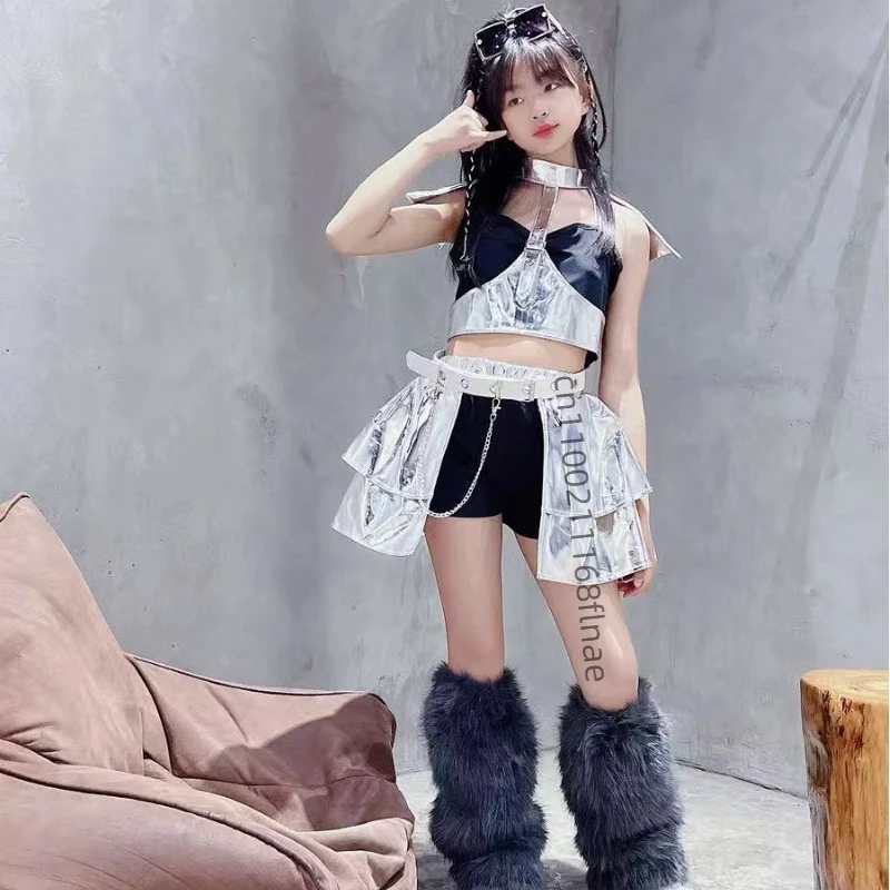 Children's Jazz Dance Costumes with a Sense of Technology, T-stage Runway Costumes, Girl Group Dance, Girls' Performance Costume