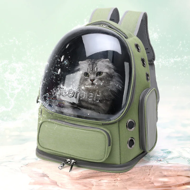 

Large Capacity Transparent Backpack Space Capsule Breathable Animal Pet Bag Luxury Petkit Carrying Kittens Goods Cats Transport