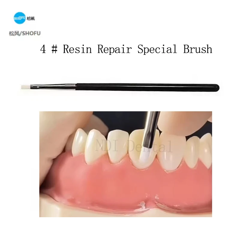 

Стоматологическая композитная смола SHOFU Repair 4 # Набор: ручка-аппликатор и 3 насадки-кисточки для реставрации изделий из полимерной смолы, для зуботехнических лабораторий