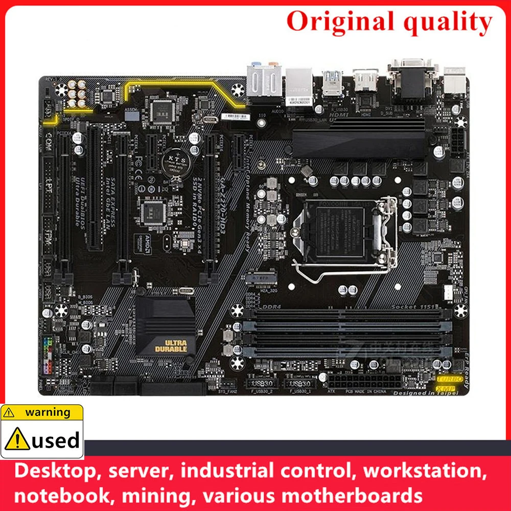 

For GA-Z270-HD3 Z270-HD3 Motherboards LGA 1151 DDR4 64GB ATX Intel Z270 Overclocking Desktop Mainboard M.2 NVME SATA III