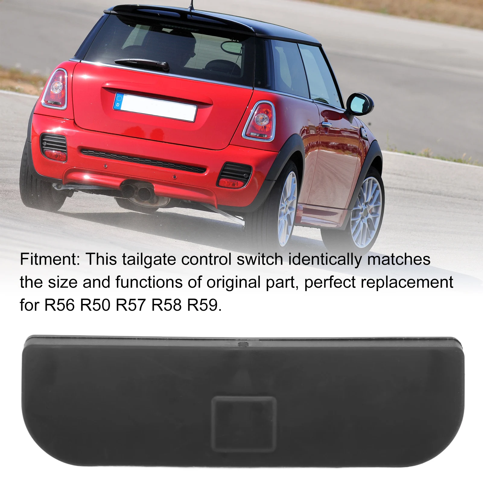 1PC Black 51137039261 Tailgate Hatch Switch Release Rubber Button Replacement for BMW MINI R56 R50 R57 R58 R59