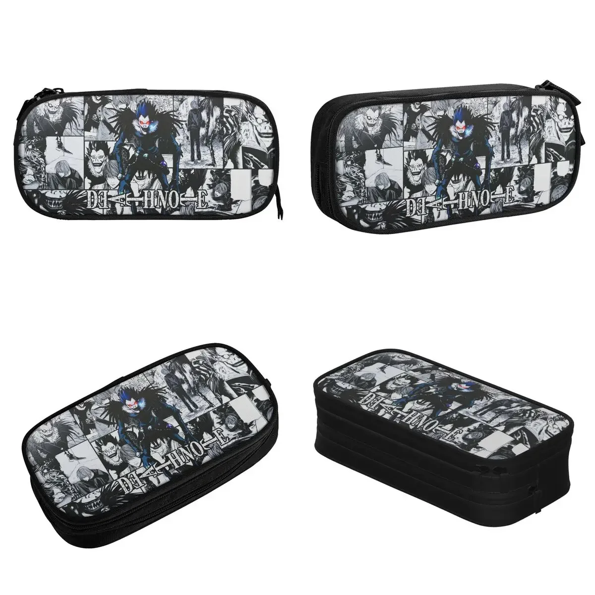 Fashion Death-Note Pencil Cases Yagami Shinigami Ryuk Anime Pencil Box Pen Box Kids Big Capacity Bags Office Zipper Accessories