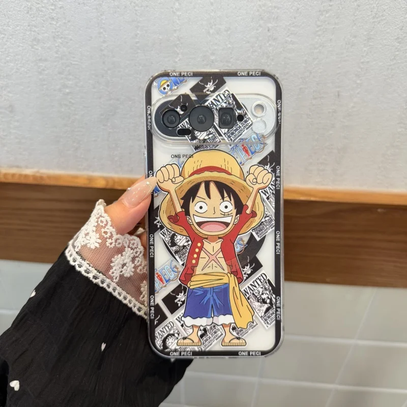 كارتون لطيف O-One P-Piece لوفي Magsafe شحن لاسلكي جراب هاتف لجوجل بكسل 9 10 برو XL 9Pro 10Pro 9Pro حامل مغناطيسي