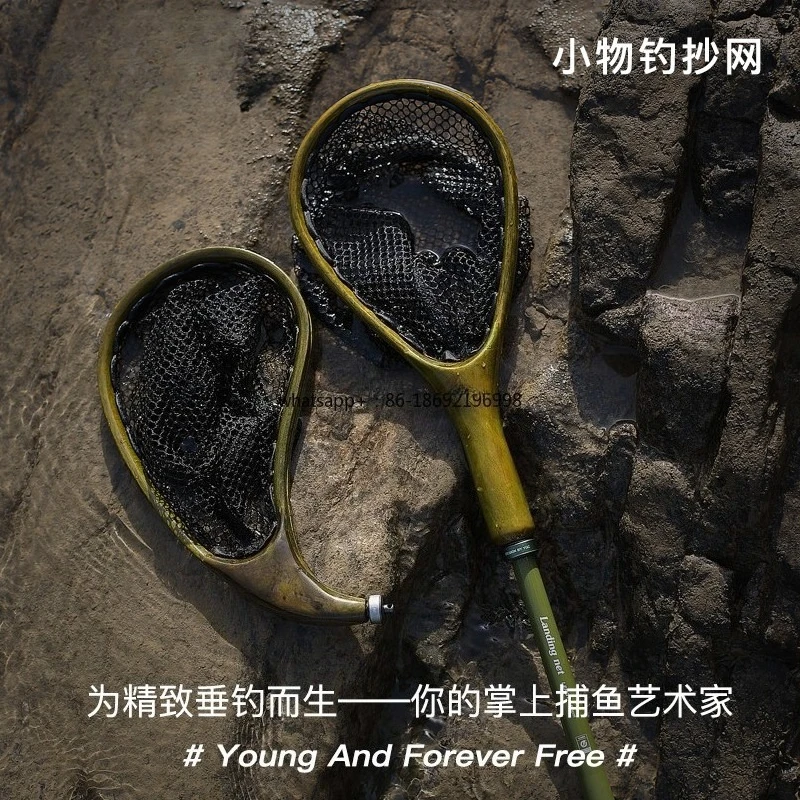 Outdoor Small Object Fishing Removable Three-section Retractable Mini Small Copying Net Folding Portable Fishing Net