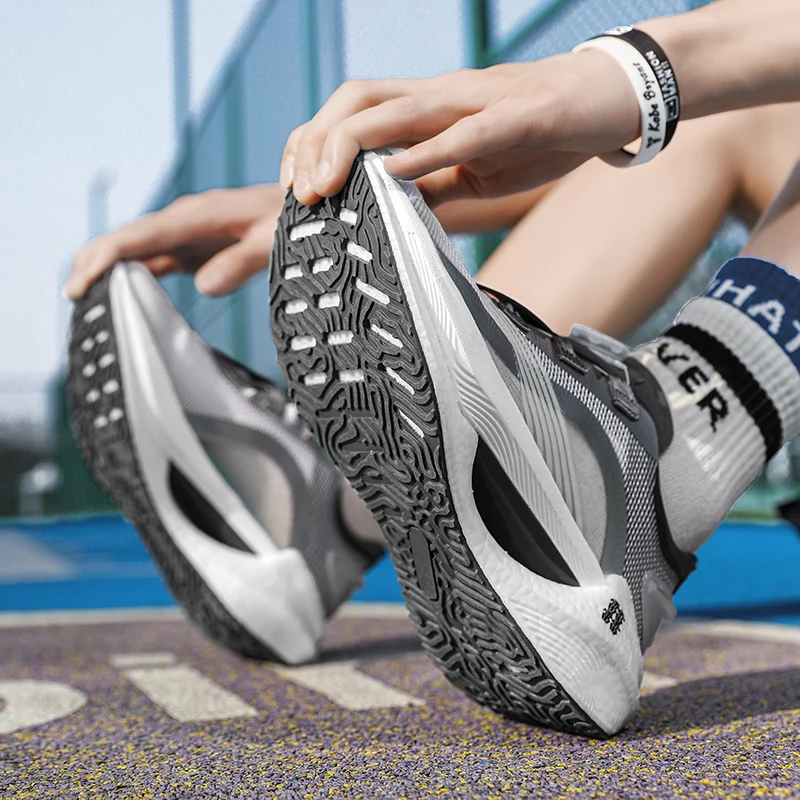 Herren-Laufschuhe mit Drehverschluss, atmungsaktivem Mesh-Gewebe, leuchtendem Popcorn-Graffiti, Modelljahr 2025_voghion.com