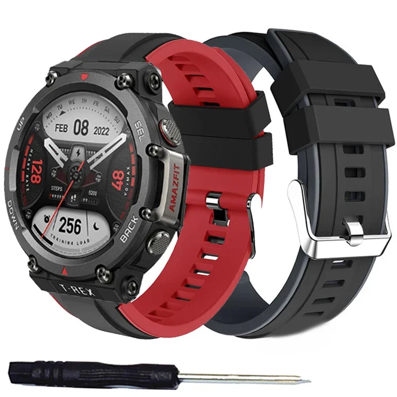 Zachte Siliconen Band Voor Huami Amazfit T-Rex 2 Smart Watch Band Vervangbare Sport Riem Voor Xiaomi Amazfit Trex T Rex 2 Pro Correa