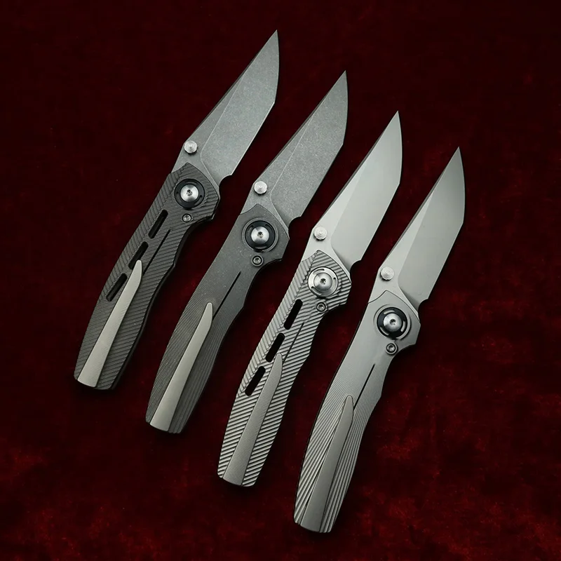 

LEMIFSHE New Dukling Real M390 Blade Titanium Handle Ceramic Bearings Pocket EDC Tool Camping Kitchen Outdoor Folding Knife