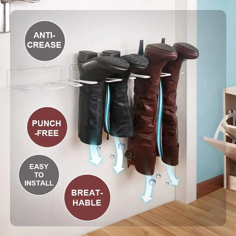 

Multifunction Long Boots Wall Mount Shoe Rack Boots Support Wall-Mounted Dust-Proof Long Boots Storage Rack storage boots