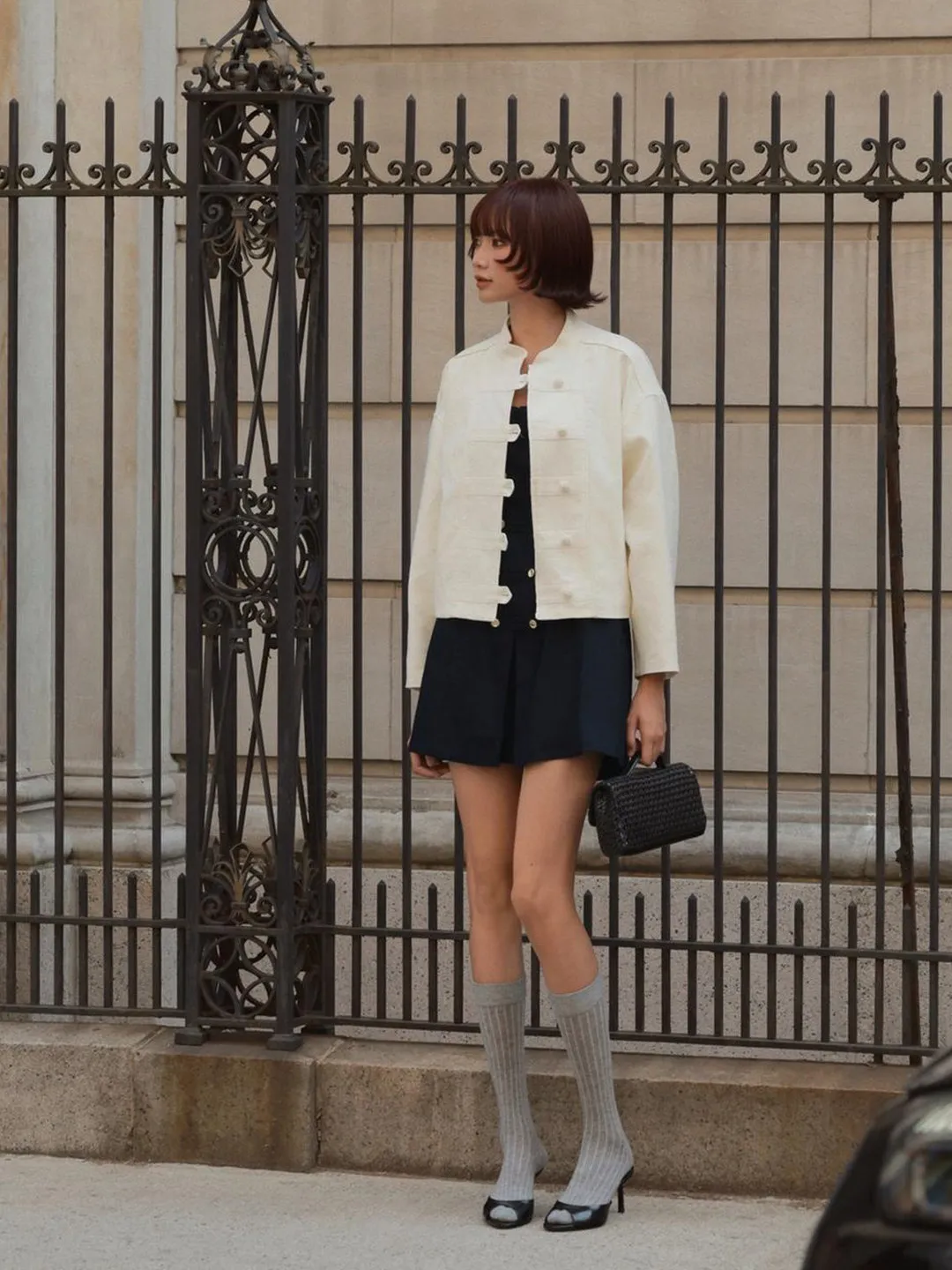 Summer New Women's Long Sleeve Stand Collar Jacket with Front Pocket Rope Buckle Casual Style Polyester Fiber Outerwear