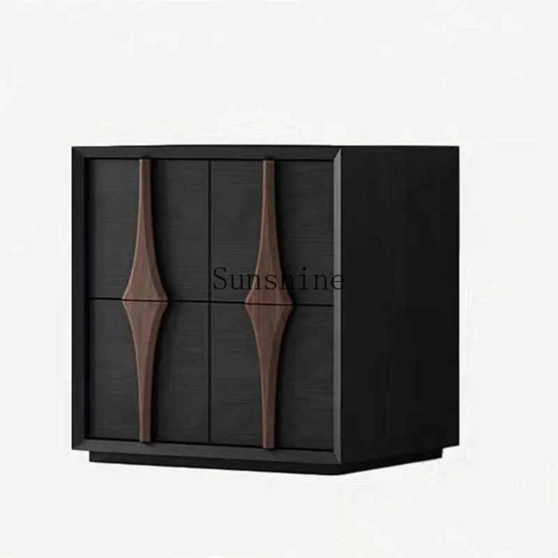 خزانة جانبية لأريكة غرفة النوم بجانب السرير مزدوجة الضخ من الخشب الصلب الاسكندنافي