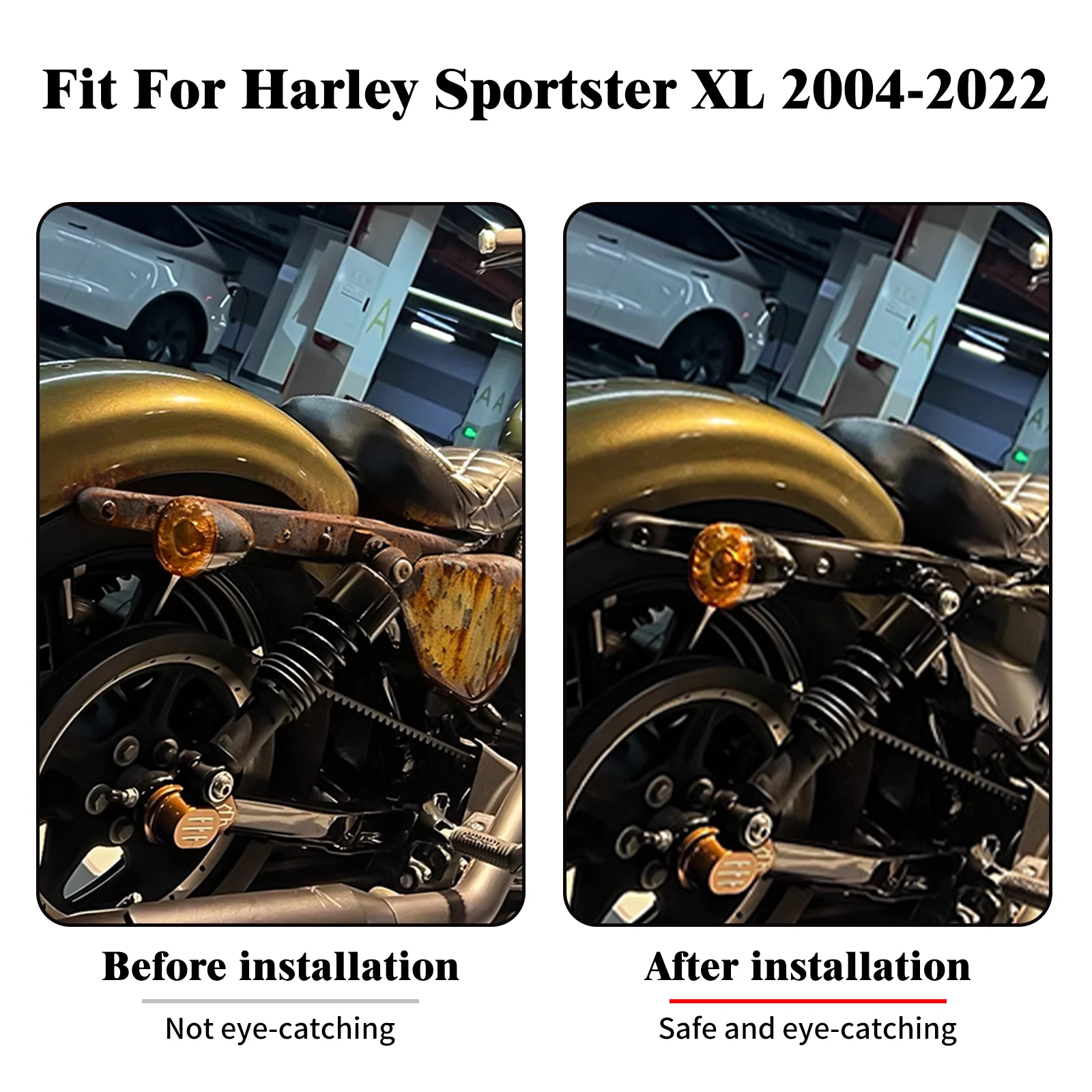 Motorcycle Turn Signal Mudguard Support Rear Fender Light Bracket For Harley Sportster XL 1200 883 72 48 Iron Super Low 04-2022