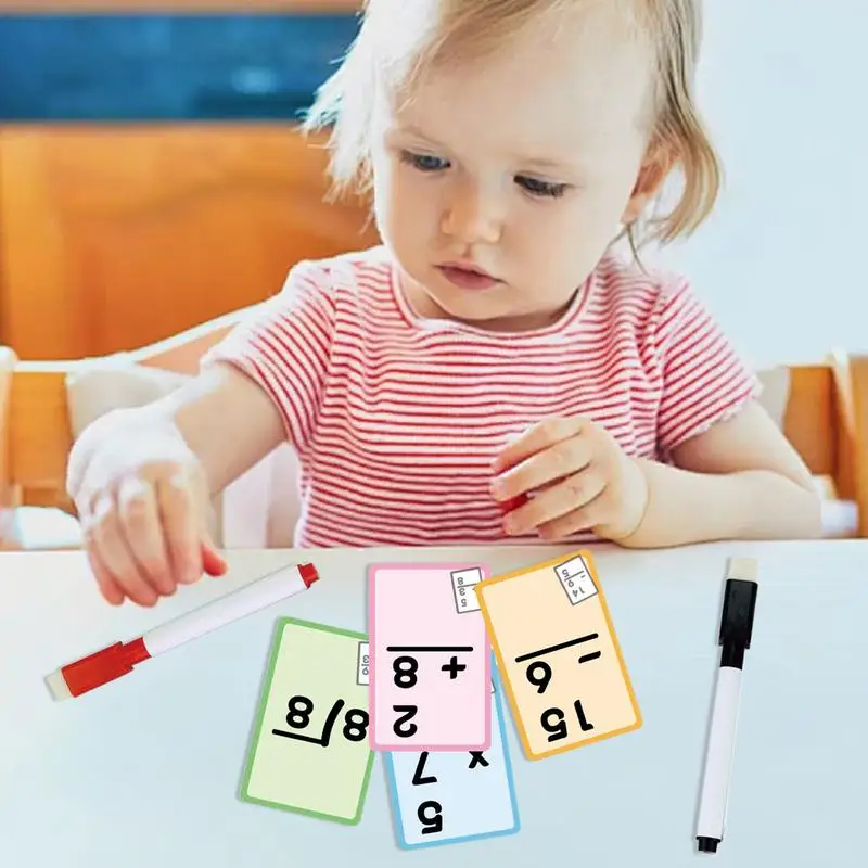 Multiplication Flash Cards Set Dry Erase Multiplication Division Flash Cards Children Ages 6 And Over Improves Math Skills Tool