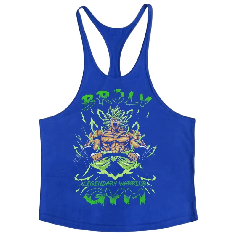 Tank Top Ringan Pria, Desain Dragon Ball, Tank Top Lembut untuk Gym, Pembentukan Otot & Sesi Latihan Harian Berintensitas Tinggi