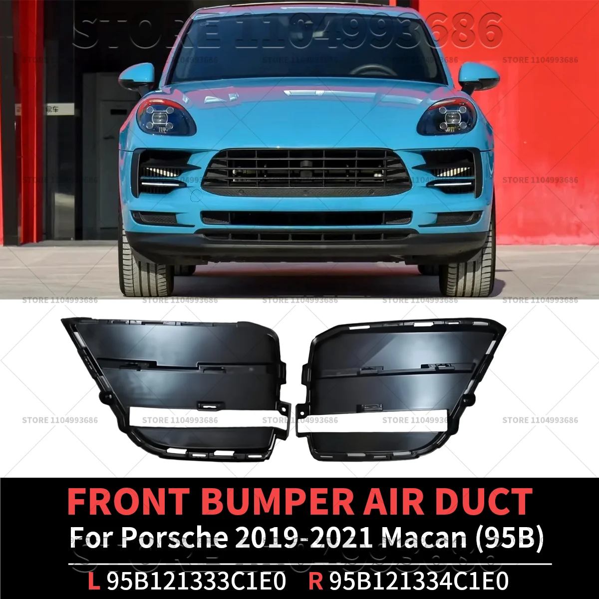 

Для Porsche Macan (95B) 2019-2021 гг., воздуховод переднего бампера, левый и правый OEM 95B121333C1E0 95B121334C1E0 95B121333C 95B121334C