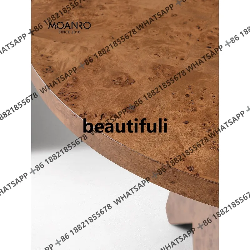 D07 Tree Tumor Dining Table Round French Vintage Living Room Log Table Dining Room Home Art