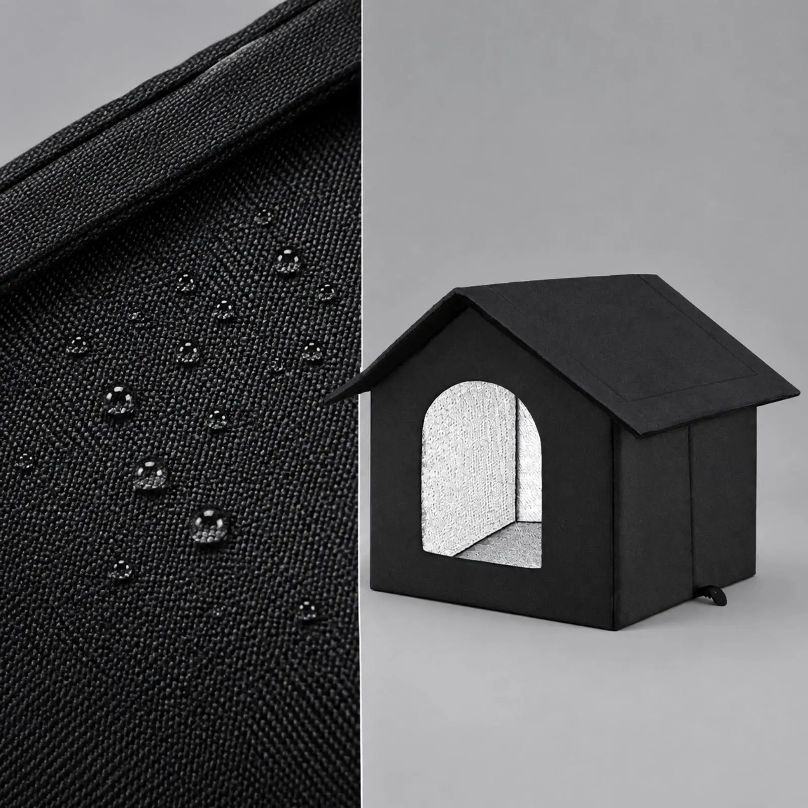 Outdoor Cat Shelter for Stray Cats and Small Dogs Weatherproof Insulated Pet Cabin with Arched Door for Patio