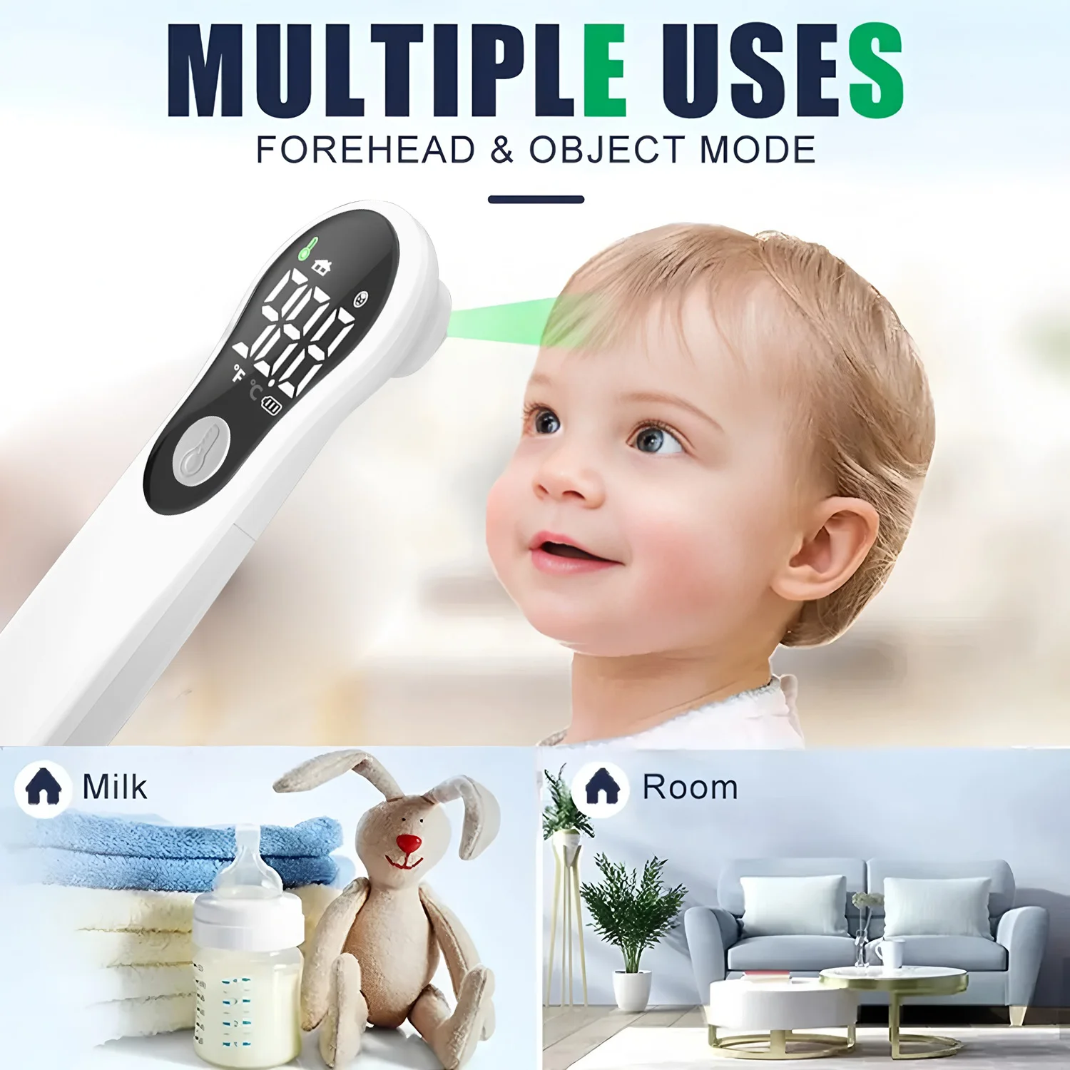 amzwn No-Touch Forehead Thermometer Infrared Digital Thermometer Infrared Temperature Gauge For Adults Kids Fever Thermometer