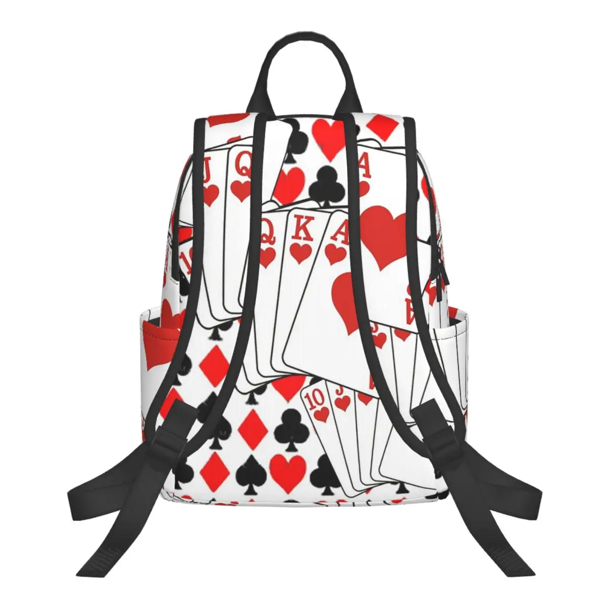 Casino Nights Red Queen Of Hearts Student Backpack School Bag Hiking Travel Daypack for Boys Girls Bookbag Shoulder Bags