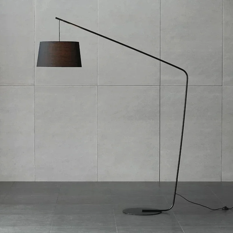Modern Standing Lights Nordic Big E27 Floor Lamp Denmark Black Fishing Floor Lamps for Living Room