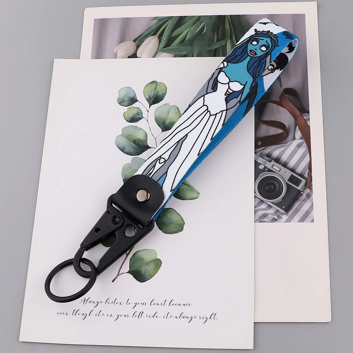 

Animated Movies Car Keychain Short Lanyard Wrist Straps Motorcycle Keyring Key Holder Accessories Fashion Jewelry Gifts