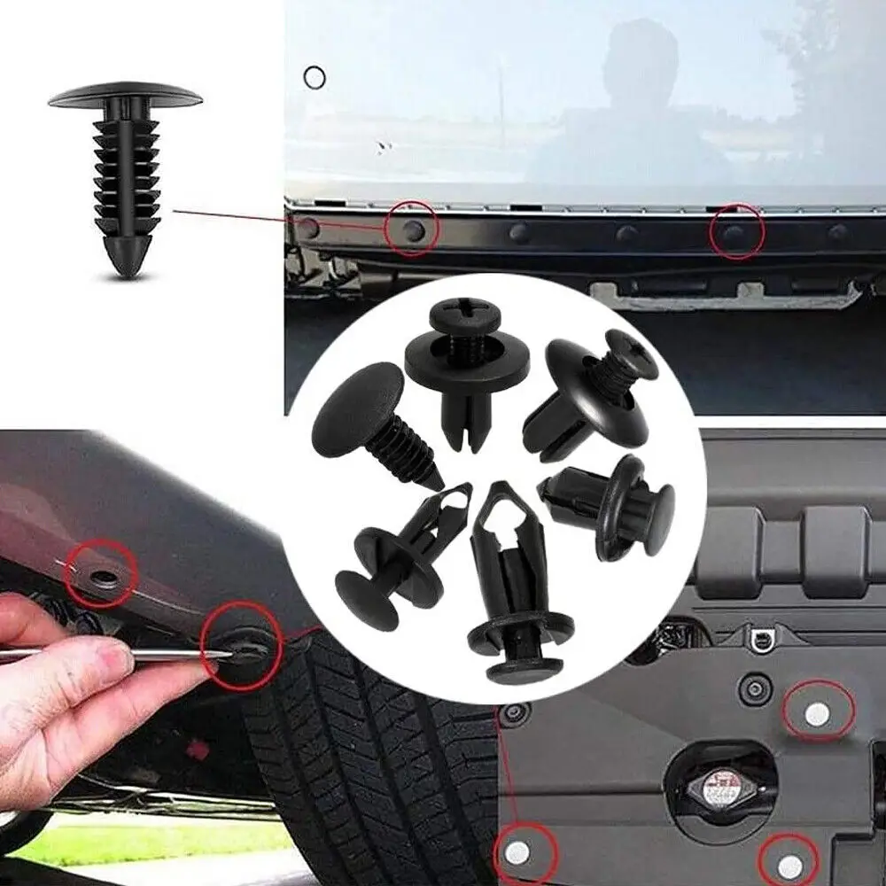 190pcs Auto Fastener Car Clips Mixed Body Push Retainer Pin Rivet Bumper Door Trim Panel Retainer Fastener Kit