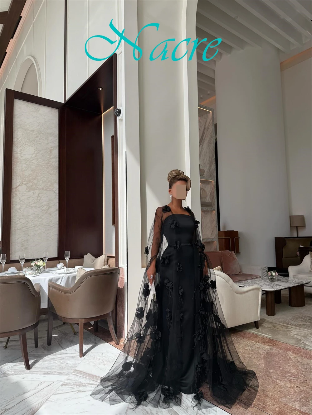 Customized Exquisite Tulle Evening Dress Delicate Flowers Shawl Prom Dresses Temperament Strapless Special Occasion Gowns