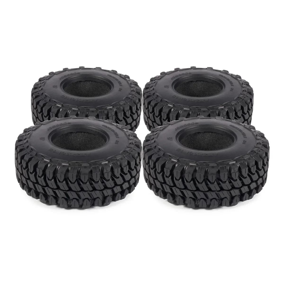 4Pcs 110*40mm Rubber Tyre 1.9\'\' Rock Terrain Tires for 1/10 RC Car Crawler Axial SCX10 90046 TRX4 Element Enduro D90 TF2 MST CFX