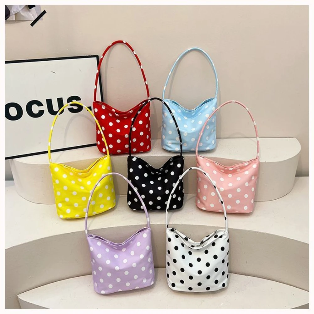 Fashion Simple Popular Polka Dot Shoulder Armpit Bag For Women Exquisite Casual Daily Outdoor Commuting Versatile Handheld Bag