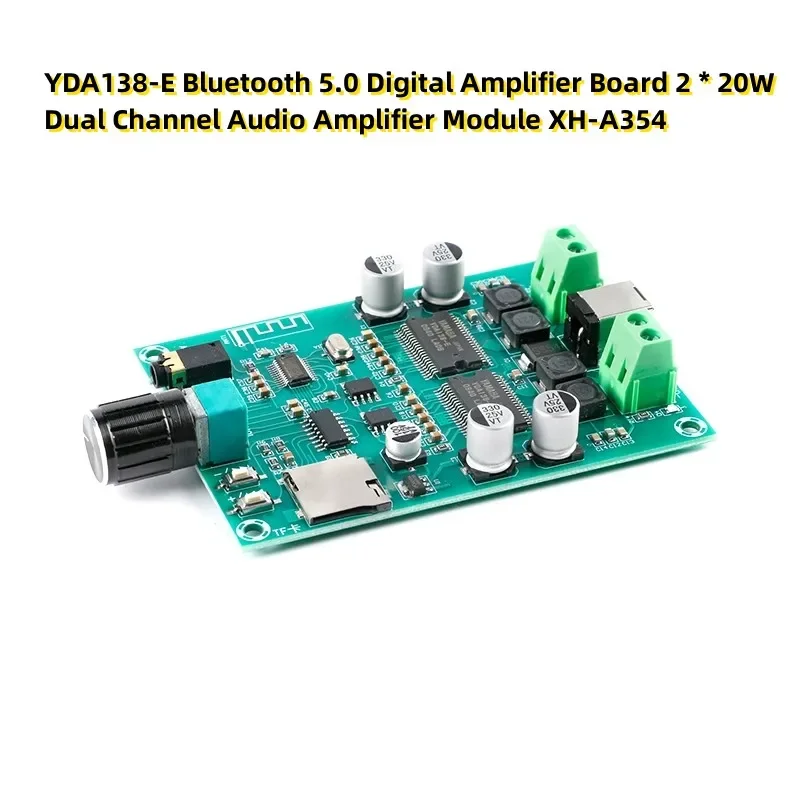 YDA138-E Bluetooth 5.0 Digitalverstärkerplatine 2 * 20 W Zweikanal-Audioverstärkermodul XH-A354