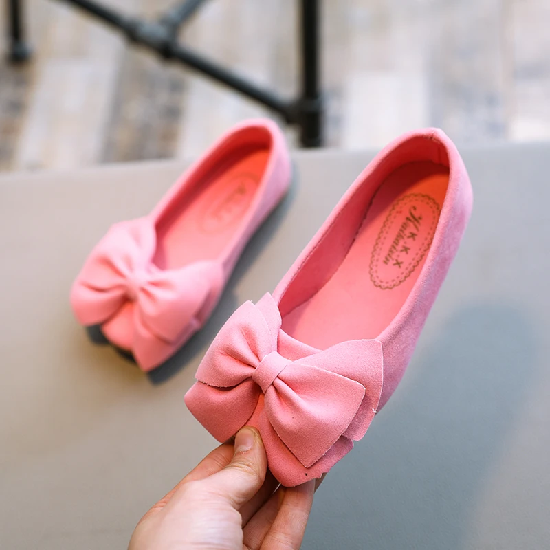 Picture 7: Autumn Girl's Princess Shoes Bowknot Slip-on Sweet Kid's Flat Shoe Solid Colors Anti-slip Fashion Daily Casual Children Shoes