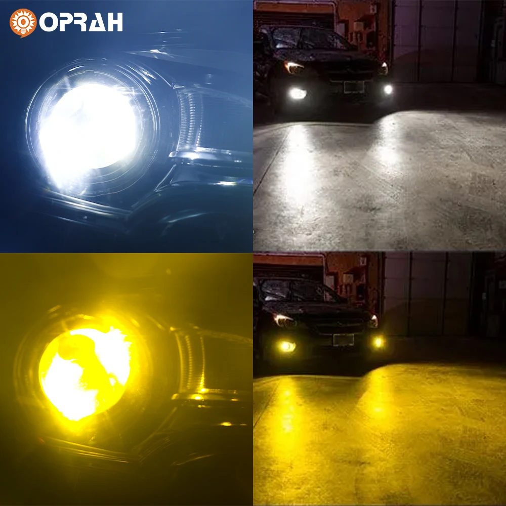 2PCS H11 Led Fog Lights H8 H9 9005 9006 HB3 HB4 Bulbs 1860 SMD LED LIGHTS Car Driving Running Light Highlight White Yellow 12V