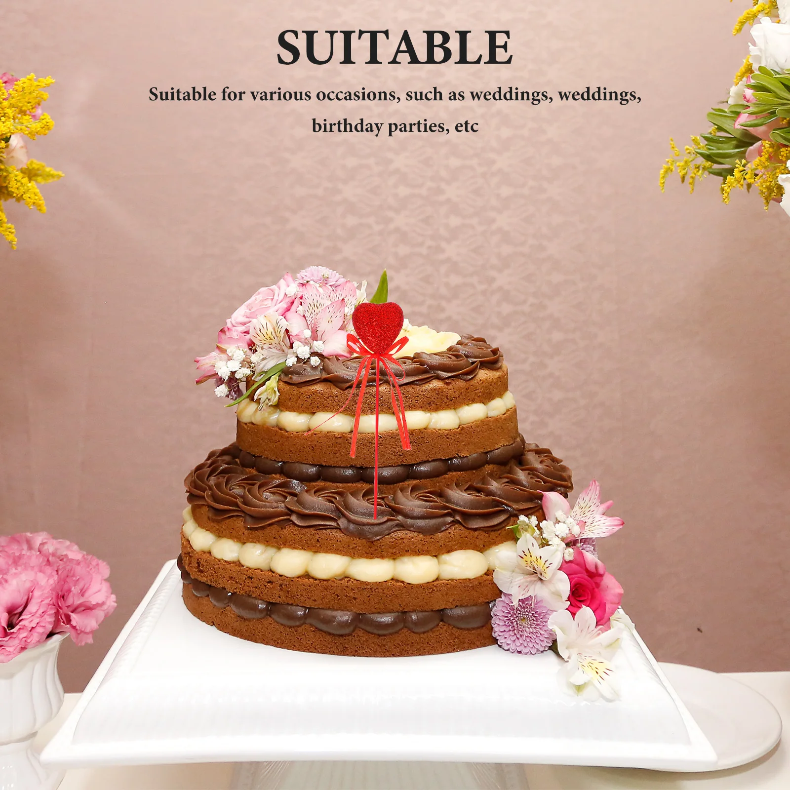 10 قطعة يختار القلب بريق القوس الجذعية لعيد الحب حفل زفاف عيد ميلاد كعكة توبر الديكور رغوة محور Diy بها بنفسك حلية