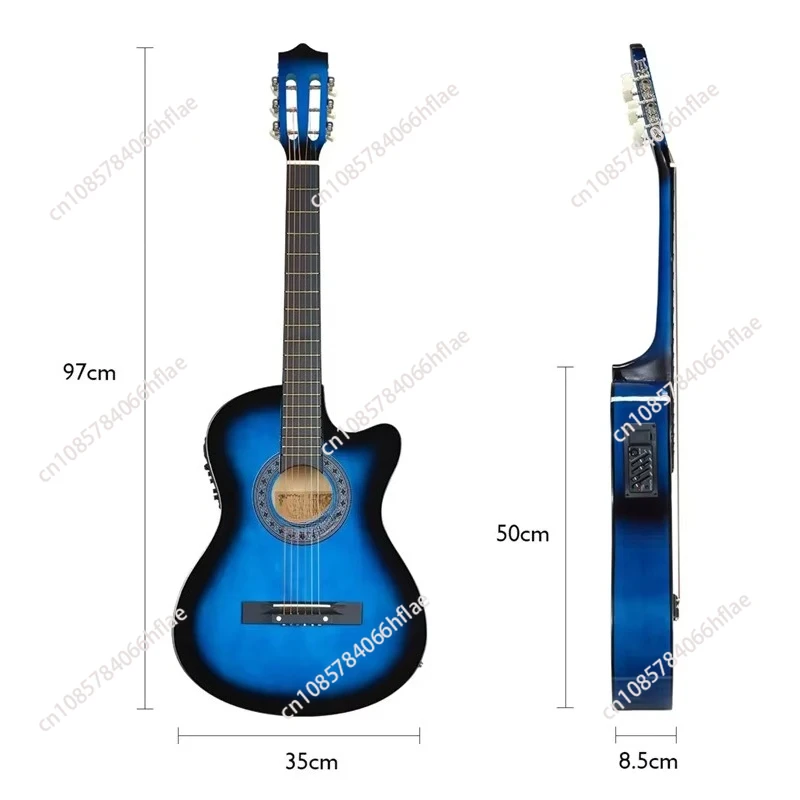 

Factory Custom Beginner Level 38 40 41 Inch Basswood Acoustic Guitar with Accessories Built in 7545R Pickup