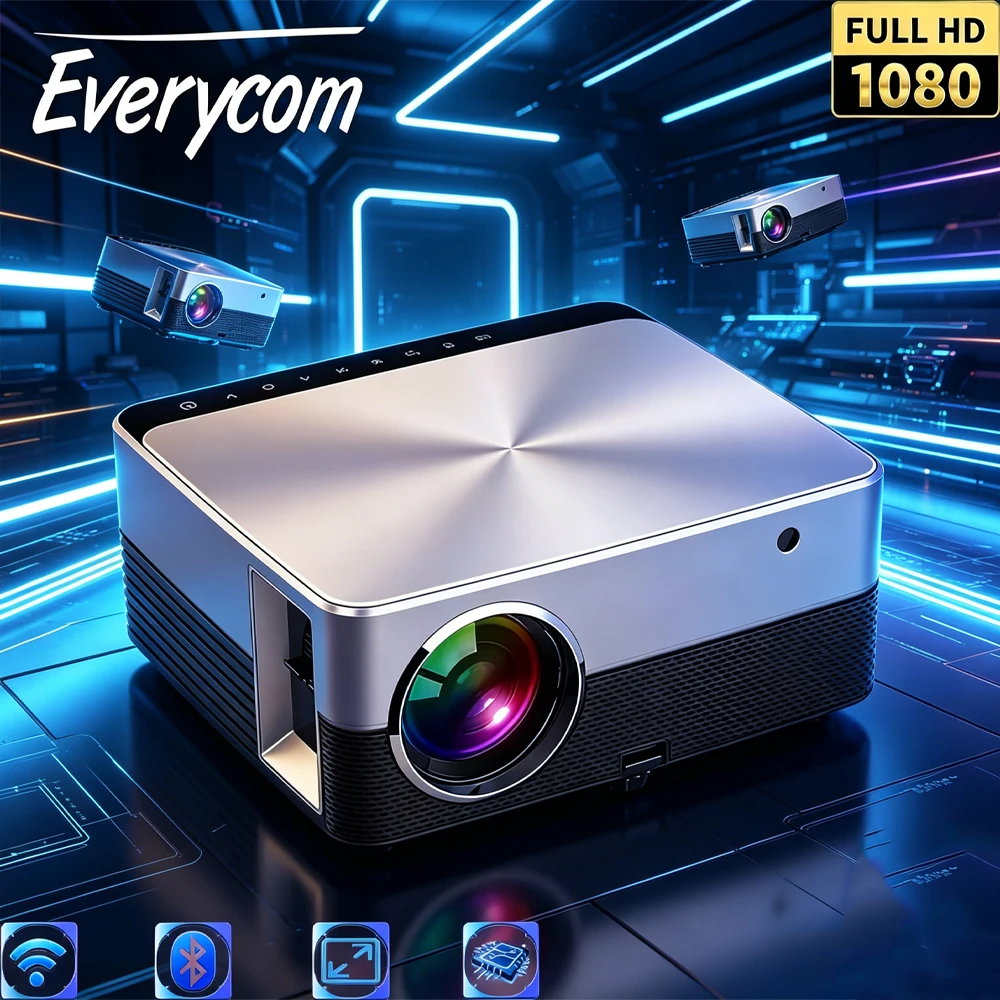 Everycom Light Unicorn M51 1080P Projector Full HD WIFI BT Home Theater Media Video Player Android Smart MINI LED Beamer