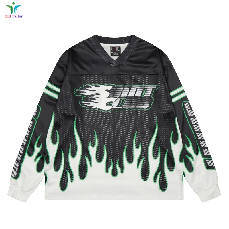 

SAINT Blaze Long-Sleeved T-Shirt 66 Jersey TEE Mesh Breathable High-Street Men's Women's Sports Long-Sleeved T-Shirt