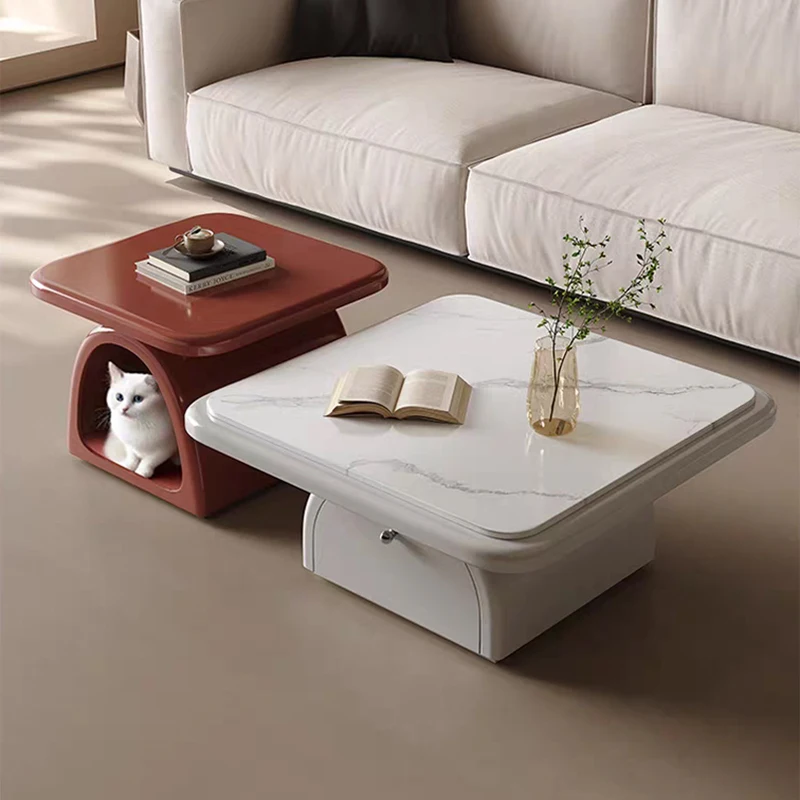 xc-Living Room Furniture Center Coffee Table Set Modern Luxury Wooden Square Coffee Table for Home Hotel*