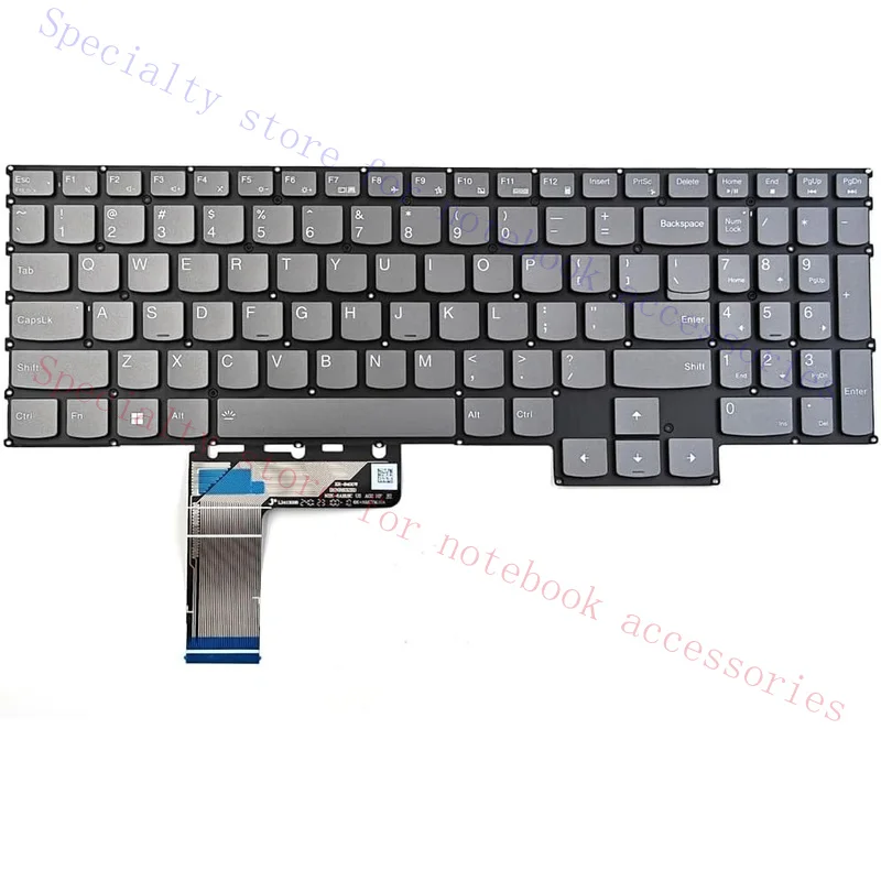 for Lenovo Legion Slim 5 16APH8 16IRH8 Laptop US Keyboard Backlit Gray