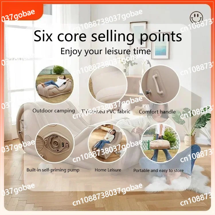 Modern Simple Lazy Sofa Recliner Fully Automatic Outdoor Portable Air Cushion Pvc Inflatable Sofa Chair Inflatable Recliner